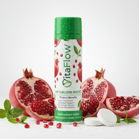 VitalFlow Metabolism Boost - Pomegranate Green Tea Flavor Hydration Tablets